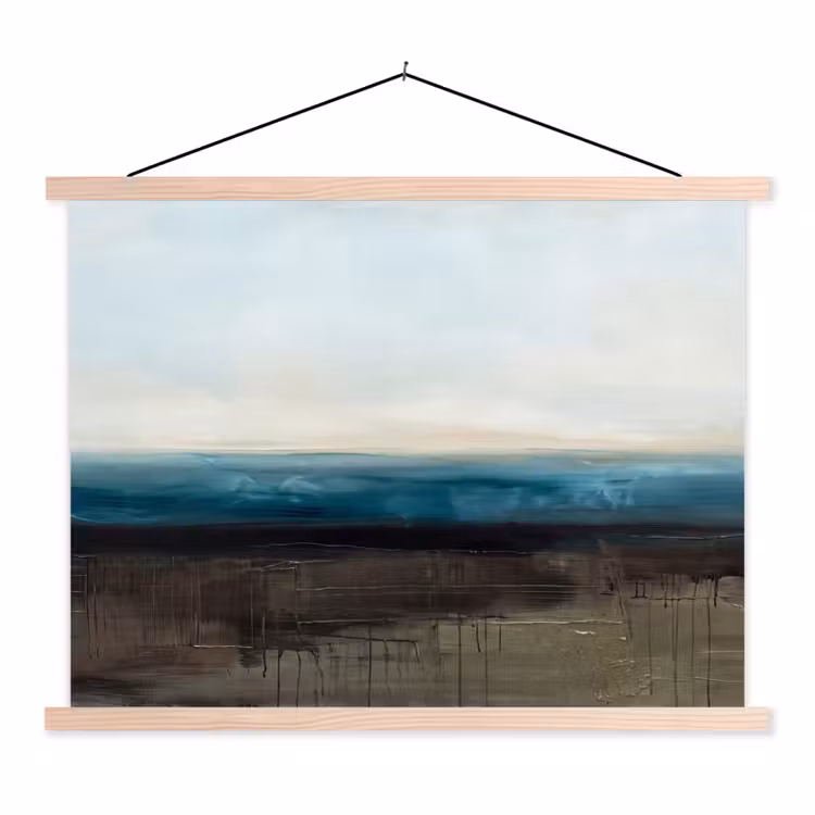 Schoolplaat - Abstract - Landschap - Horizon - Blauw - Modern — 1
