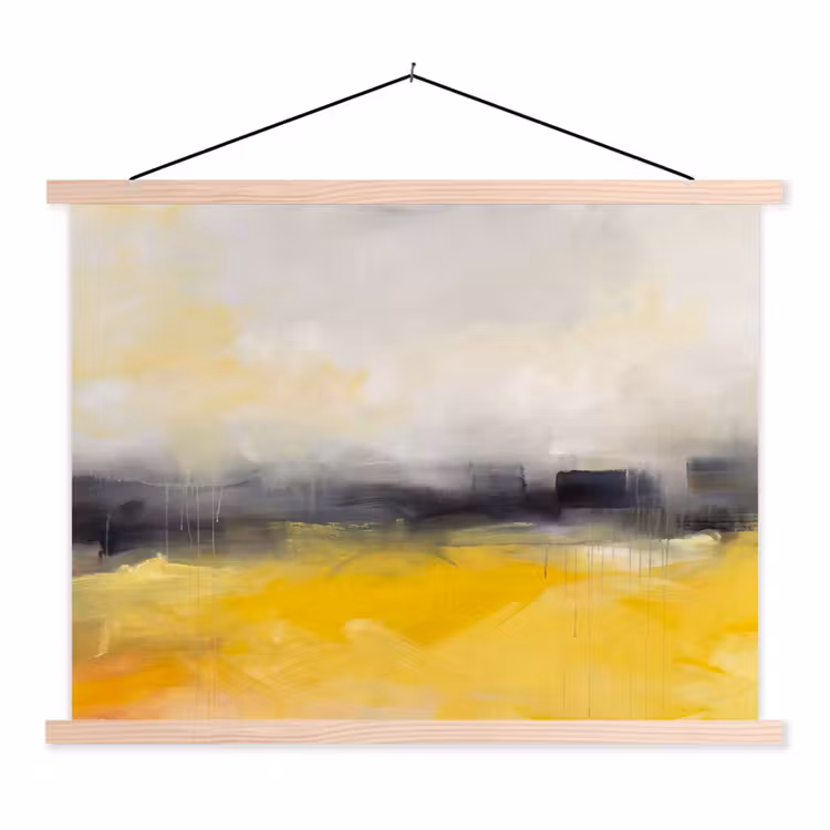 Schoolplaat - Abstract - Landschap - Modern - Geel — 1