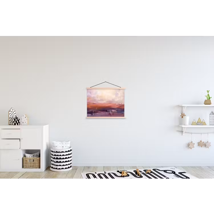 Schoolplaat - Abstract - Landschap - Modern - Paars - Oranje — 3