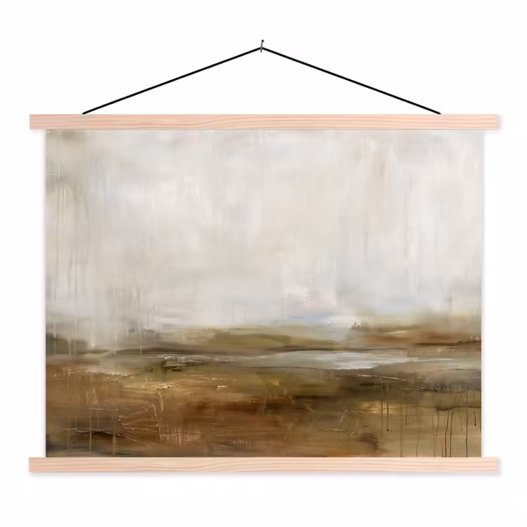 Schoolplaat - Abstract - Landschap - Natuur - Beige - Bruin — 1