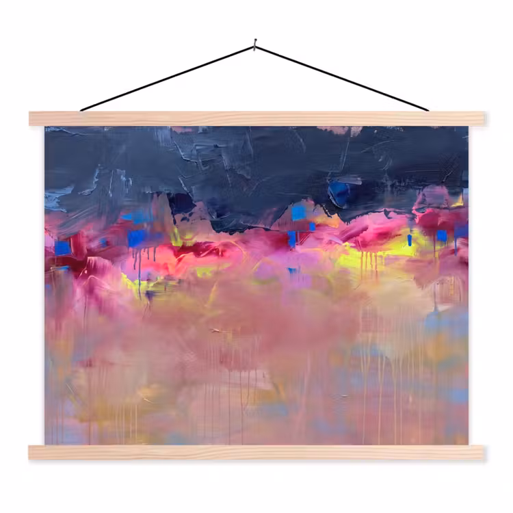 Schoolplaat - Abstract - Textuur - Kleuren - Modern - Roze — 1
