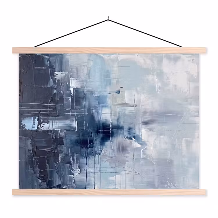 Schoolplaat - Abstract - Textuur - Kunst - Modern - Blauw — 1