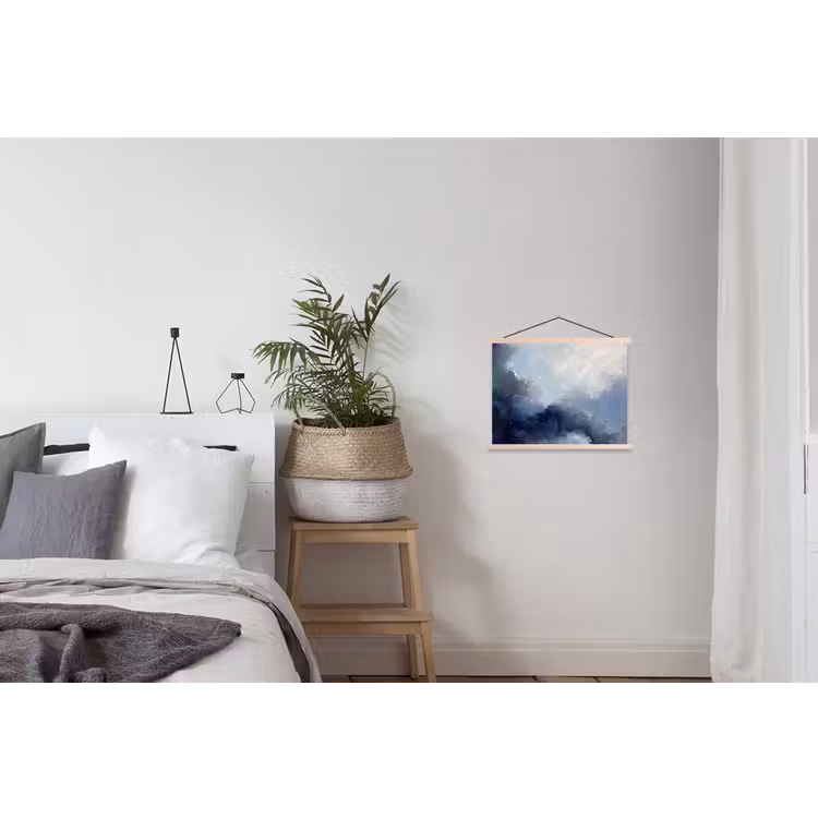 Schoolplaat - Abstract - Wolken - Modern - Blauw - Kunst — 2