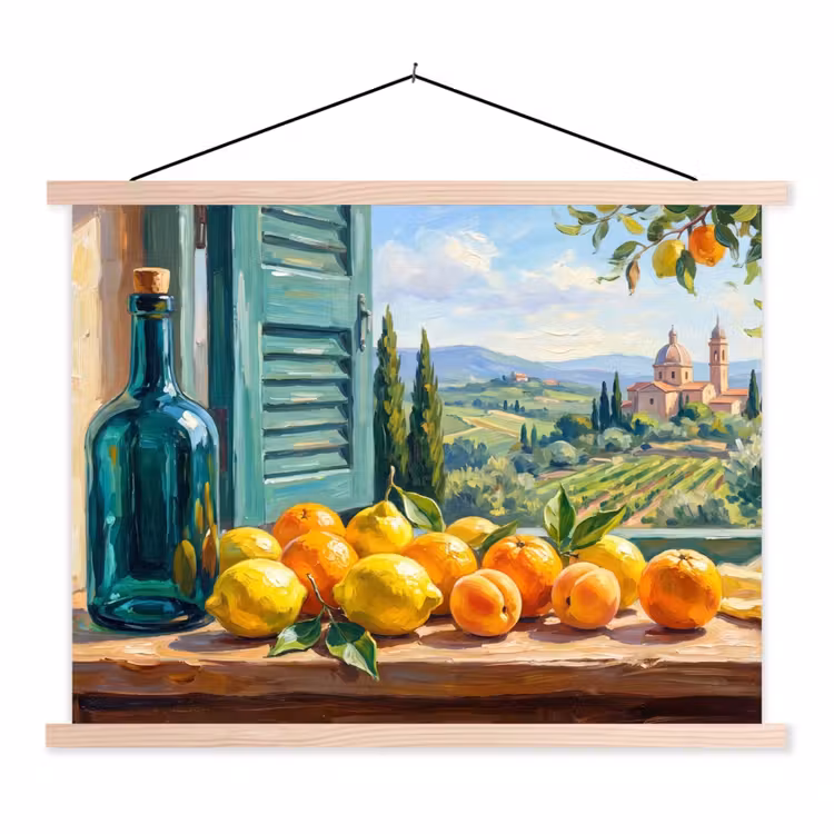 Schoolplaat - Fles - Fruit - Stilleven — 1
