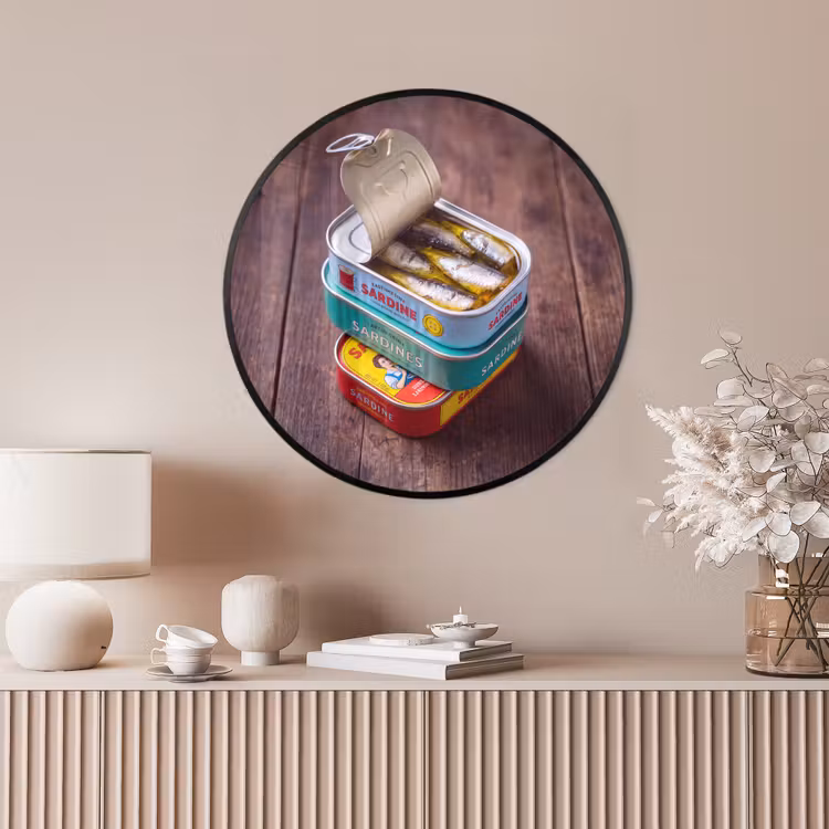 Ronde fotolijst - Vis - Blikjes - Keuken — 4