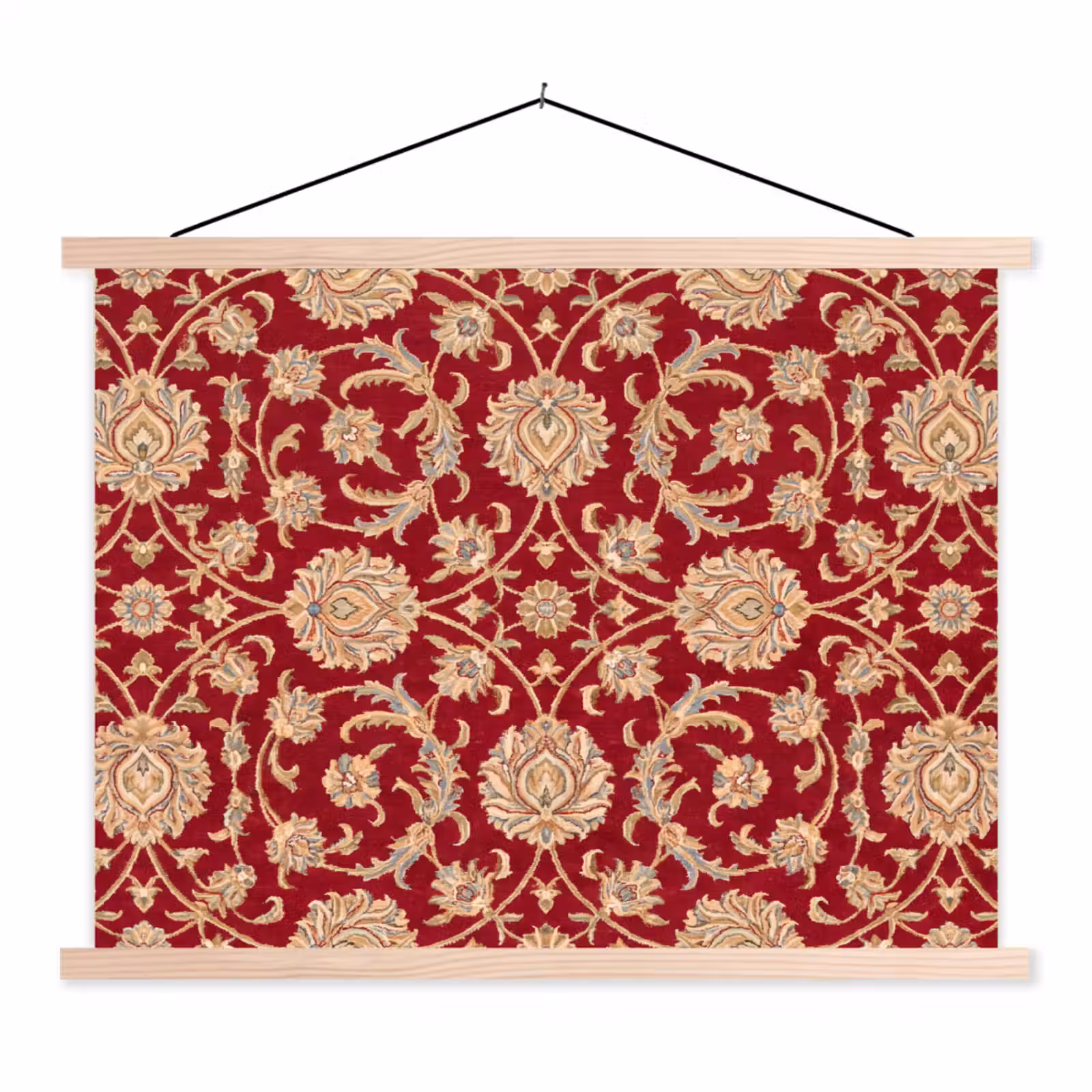 Schoolplaat - Patroon - Bloem - Klassiek - Oosters - Rood — 1