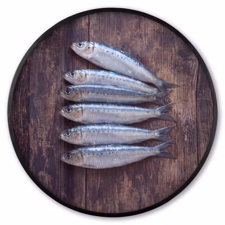 Ronde fotolijst - Vis - Hout - Eten — 1