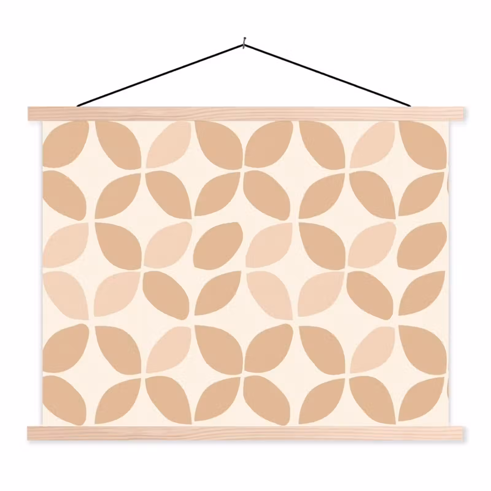 Schoolplaat - Beige - Bladeren - Minimalistisch - Patroon — 1