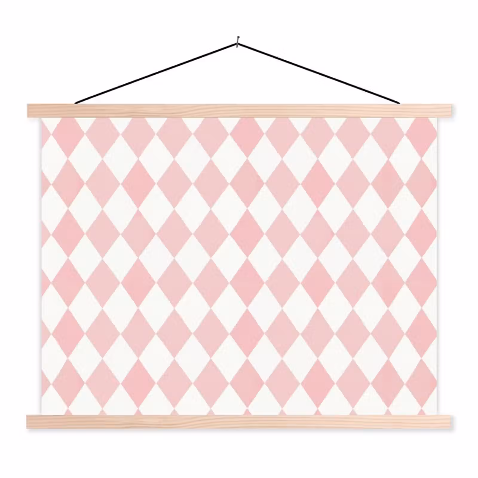 Schoolplaat - Lichtroze - Ruiten - Geometrisch - Patroon — 1