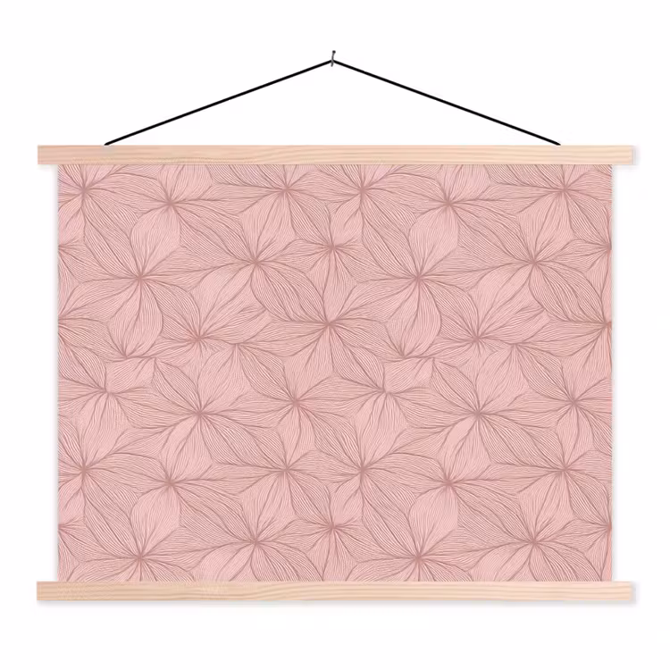 Schoolplaat - oederroze - Bloemen - Reliëf - Textuur — 1