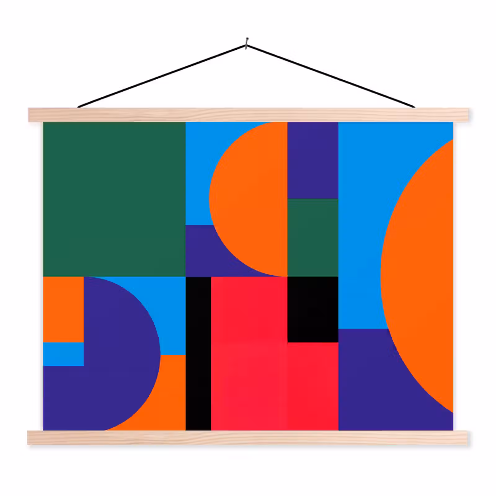 Schoolplaat - Geometrisch - Abstract - Vormen - Kleurrijk - Modern — 1