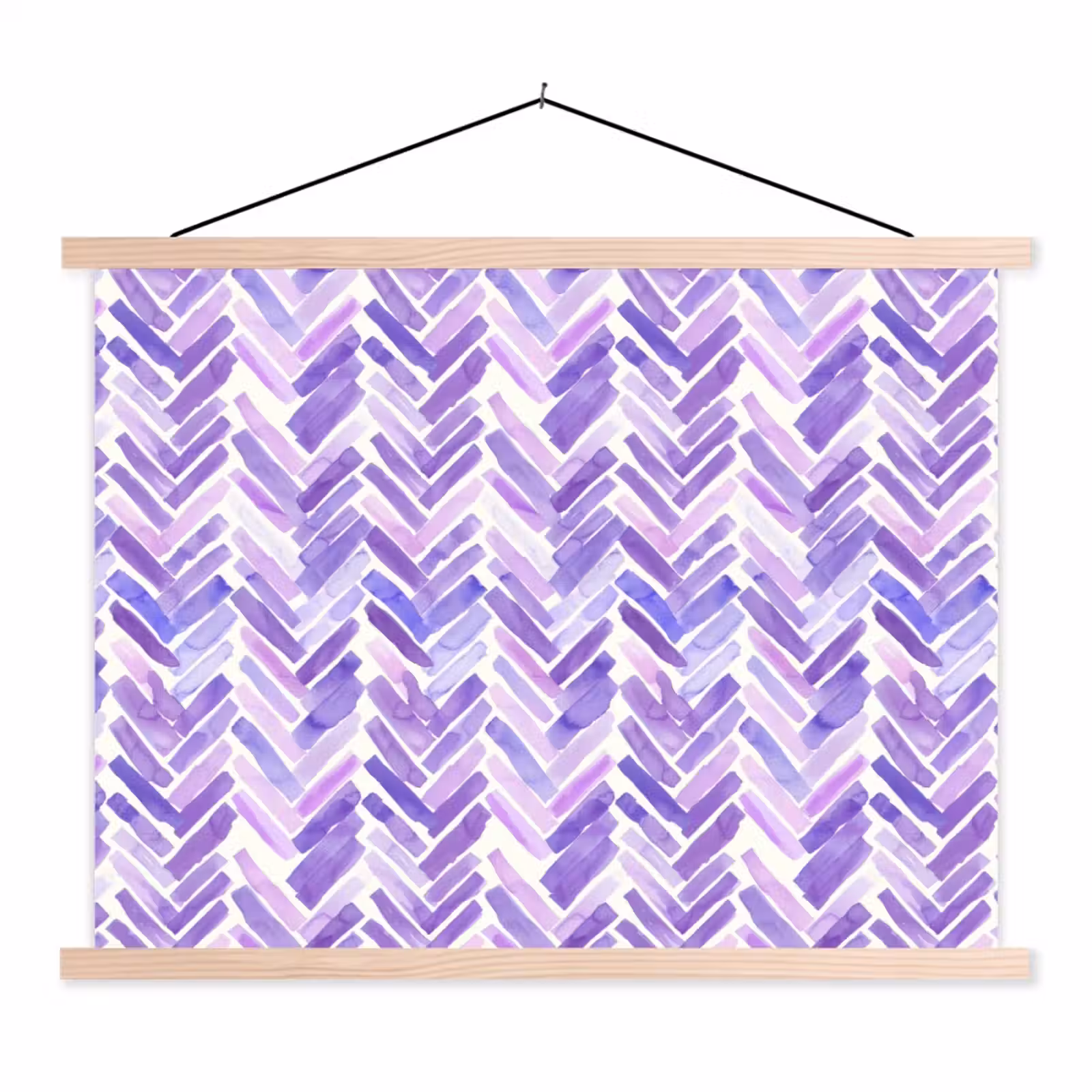 Schoolplaat - Paars - Visgraat - Aquarel - Penseelstreken - Patroon — 1