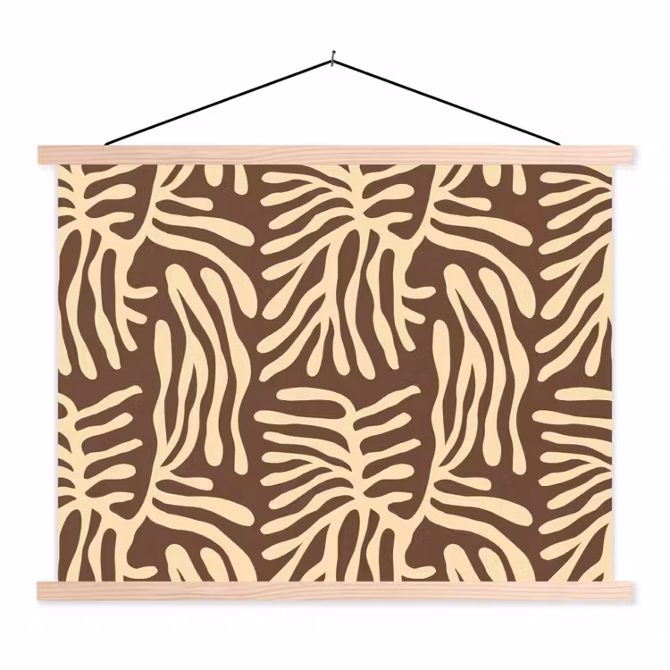 Schoolplaat - Bruin - Koraal - Expressief - Patroon — 1