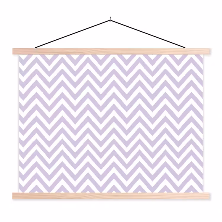 Schoolplaat - Lila - Geometrisch - Chevron - Zigzag - Patroon — 1