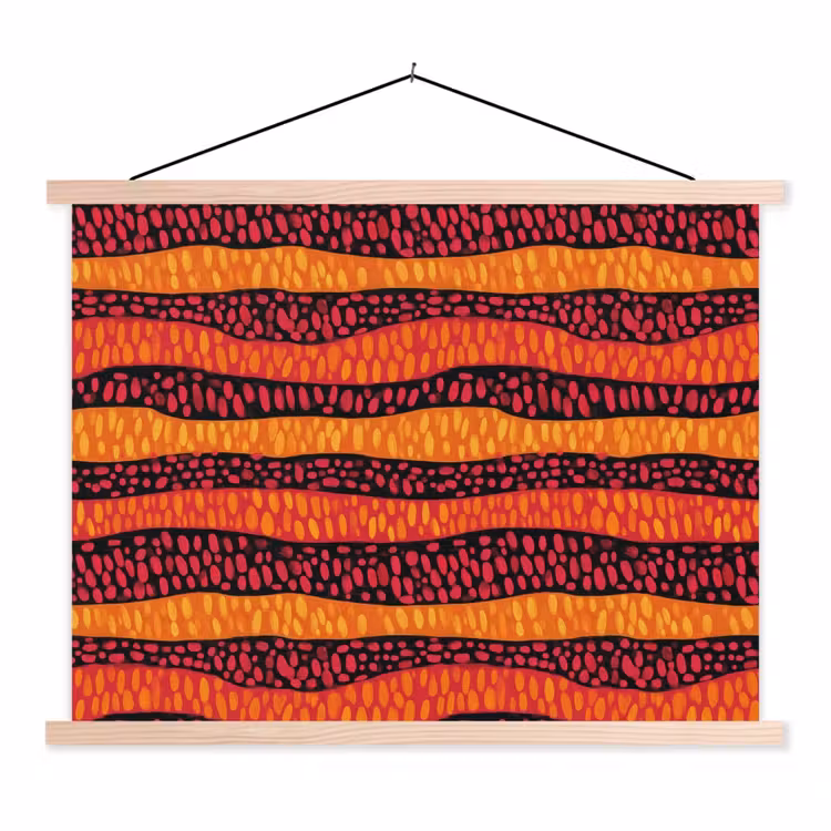Schoolplaat - Oranje - Roze - Expressief - Patroon — 1