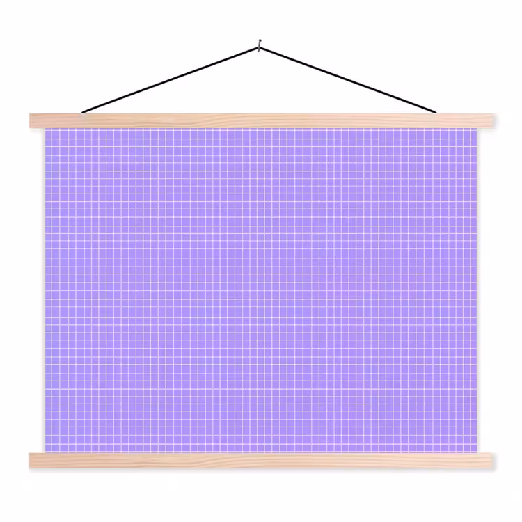 Schoolplaat - Paars - Geometrisch - Raster - Minimalistisch - Patroon — 1