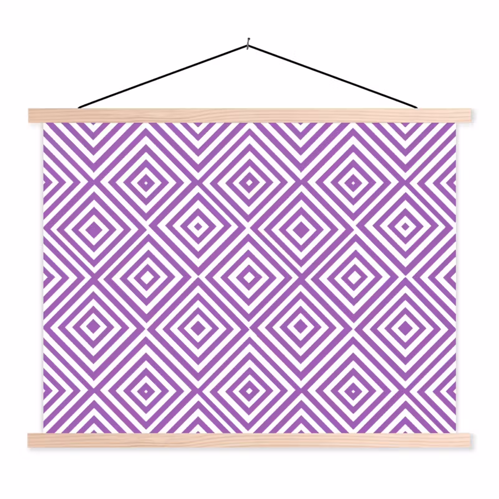 Schoolplaat - Paars - Geometrisch - Ruiten - Concentrisch - Patroon — 1