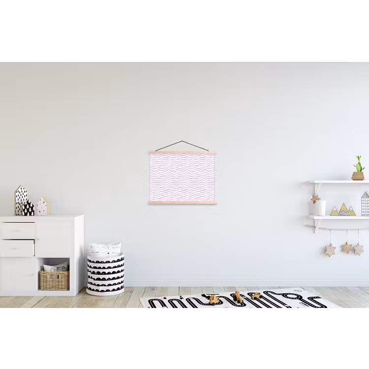 Schoolplaat - Lila - Geometrisch - Golfjes - Lijnen - Patroon — 3