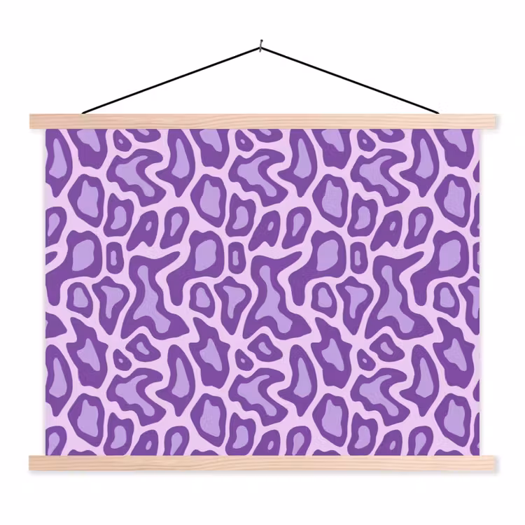 Schoolplaat - Paars - Abstract - Luipaard - Vlekken - Groovy - Patroon — 1