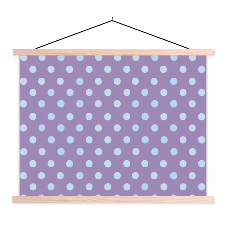 Schoolplaat - Paars - Blauw - Geometrisch - Stippen - Polka Dot - Patroon — 1