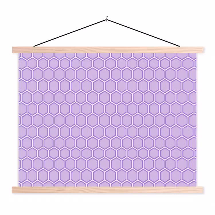 Schoolplaat - Paars - Geometrisch - Honeycomb - Bijenraat - Patroon — 1