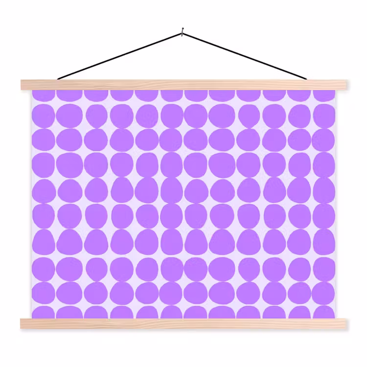Schoolplaat - Paars - Geometrisch - Stippen - Polka Dot - Patroon — 1