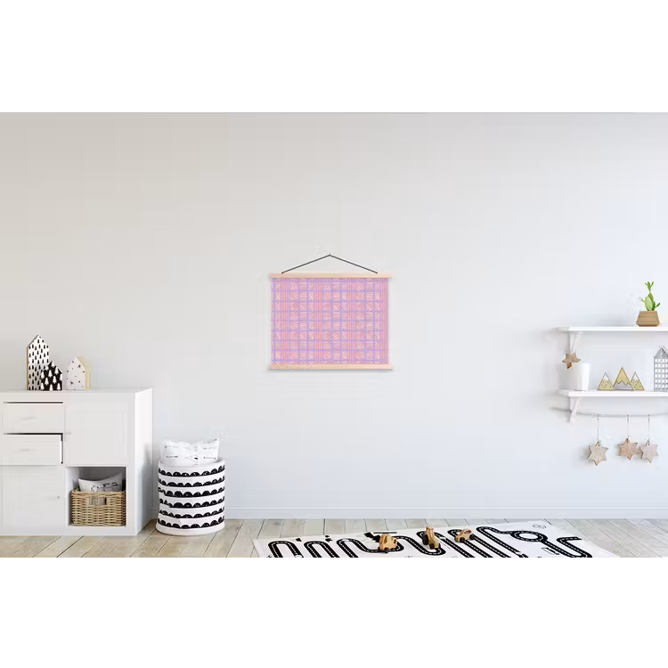 Schoolplaat - Paars - Roze - Geometrisch - Strepen - Blokken - Patroon — 3