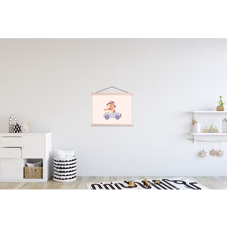 Schoolplaat - Beer - Auto - Kinderkamer - Cartoon - Speels — 3