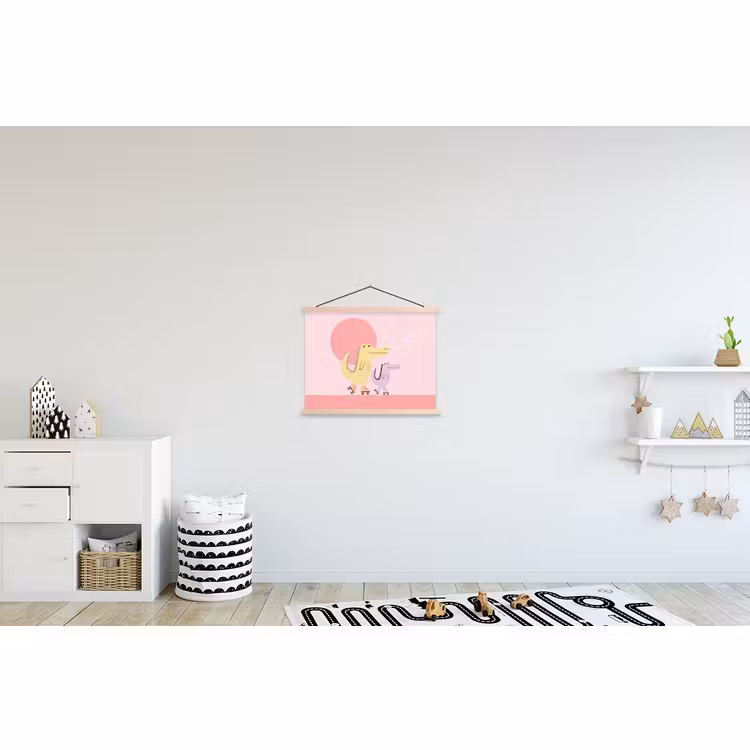 Schoolplaat - Dieren - Skaten - Illustratie - Speels - Roze — 3