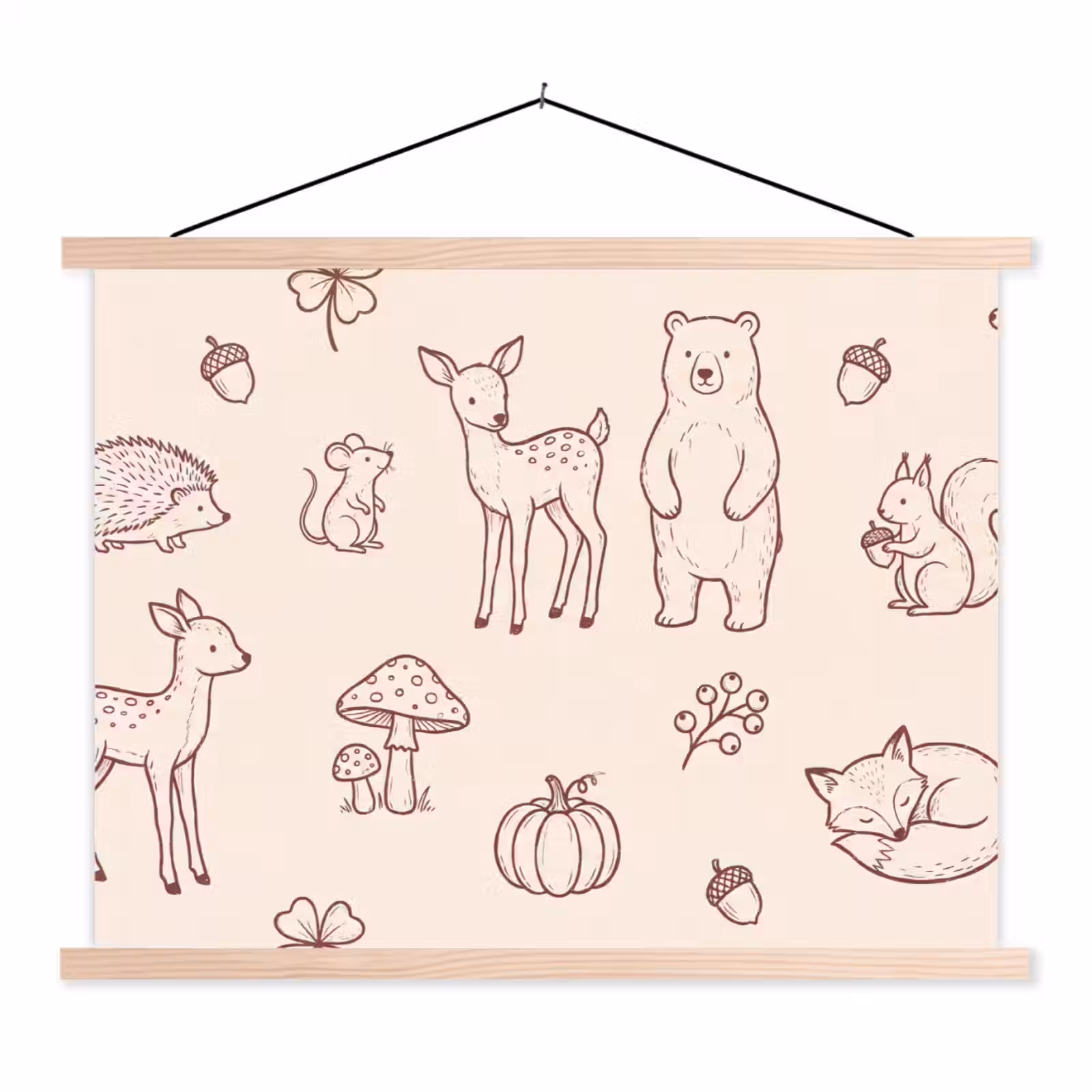 Schoolplaat - Dieren - Bos - Natuur - Schets - Patroon — 1