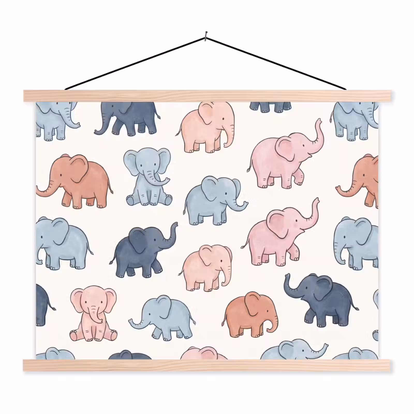 Schoolplaat - Dieren - Patroon - Kinderkamer - Pastel - Speels — 1