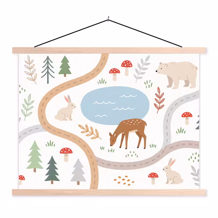 Schoolplaat - Dieren - Bos - Illustratie — 1