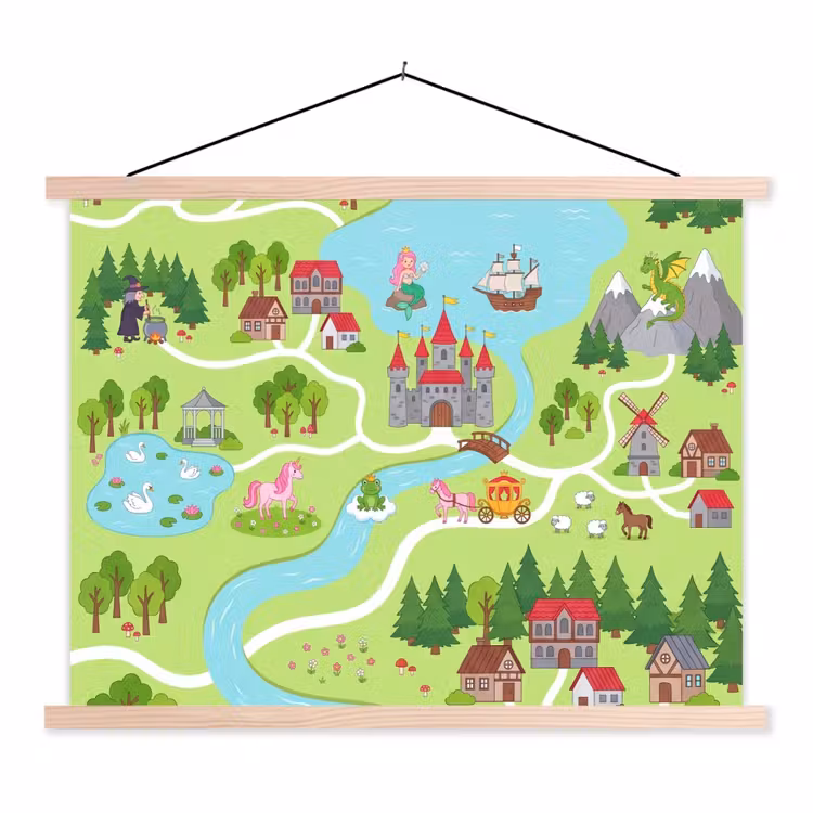Schoolplaat - Kasteel - Fantasie - Cartoon — 1