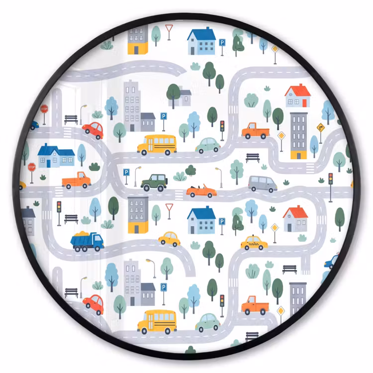 Ronde fotolijst - Stad - Verkeer - Patroon — 1