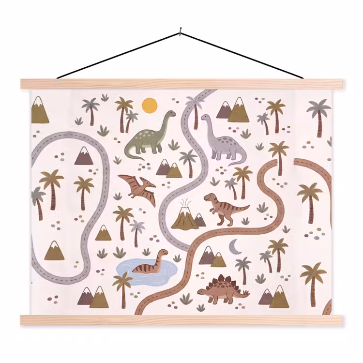 Schoolplaat - Dinosaurus - Natuur - Speels — 1