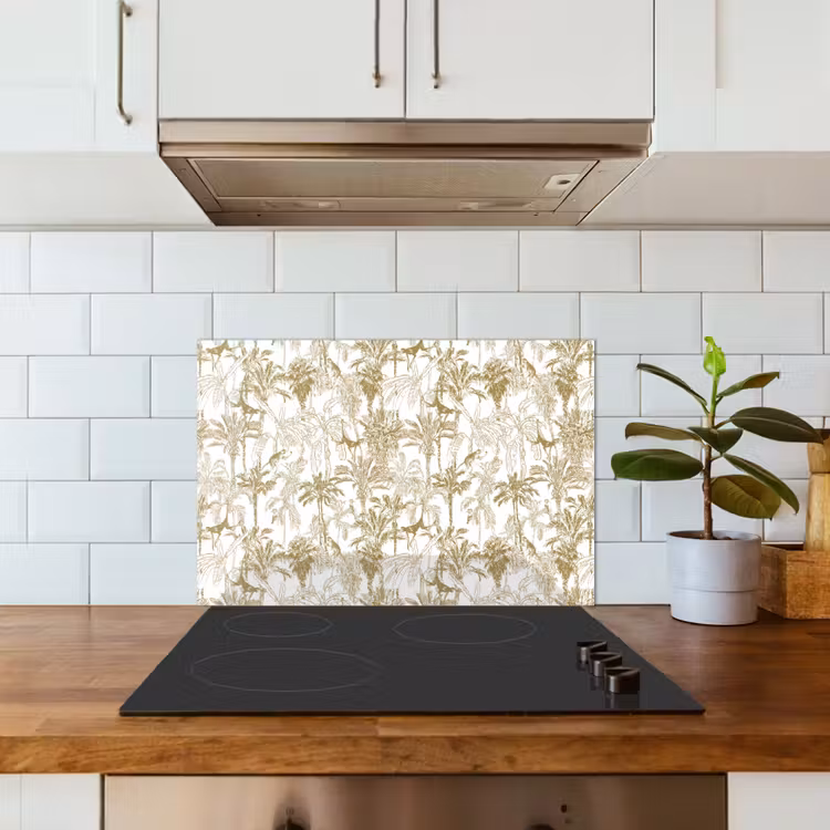 Spatscherm keuken - Apen - Jungle - Abstract - Beige — 5