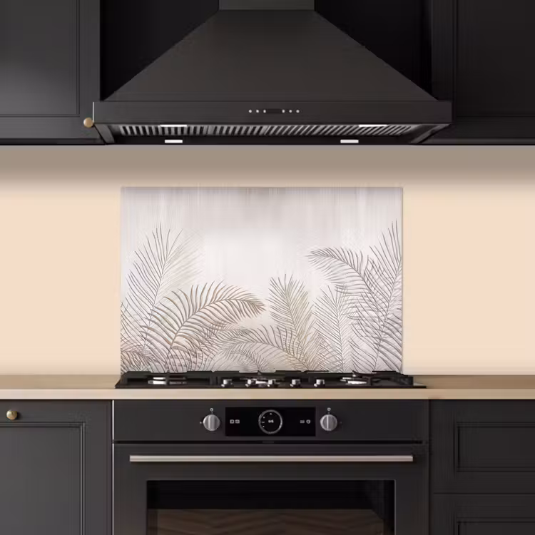 Spatscherm keuken - Bladeren - Beige - Botanisch - Vintage — 2