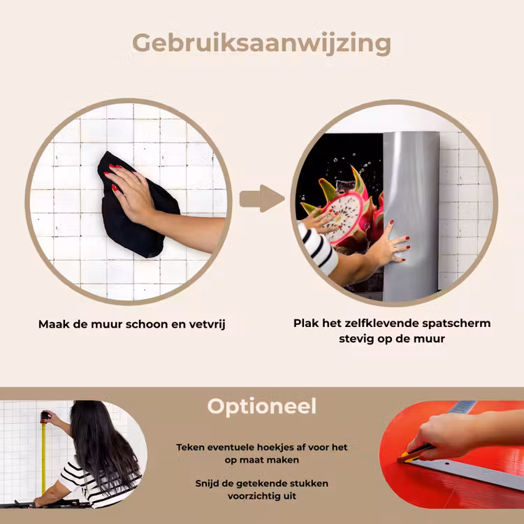 Spatscherm keuken - Drakenfruit - Zwart - Water - Vrucht - Fruit — 8
