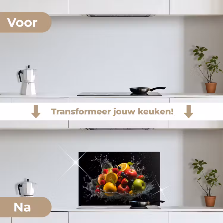 Spatscherm keuken - Fruit - Appel - Sinaasappel - Rode vruchten - Water — 3