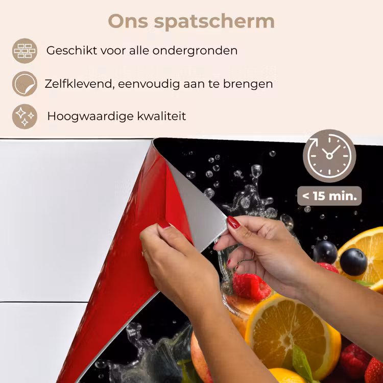 Spatscherm keuken - Fruit - Appel - Sinaasappel - Rode vruchten - Water — 4