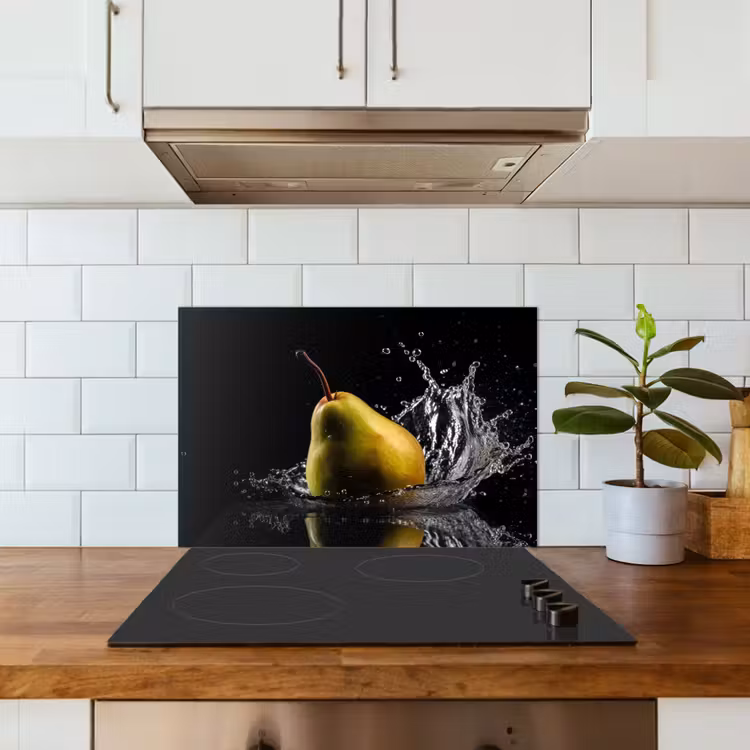 Spatscherm keuken - Peer - Fruit - Water - Zwart — 6