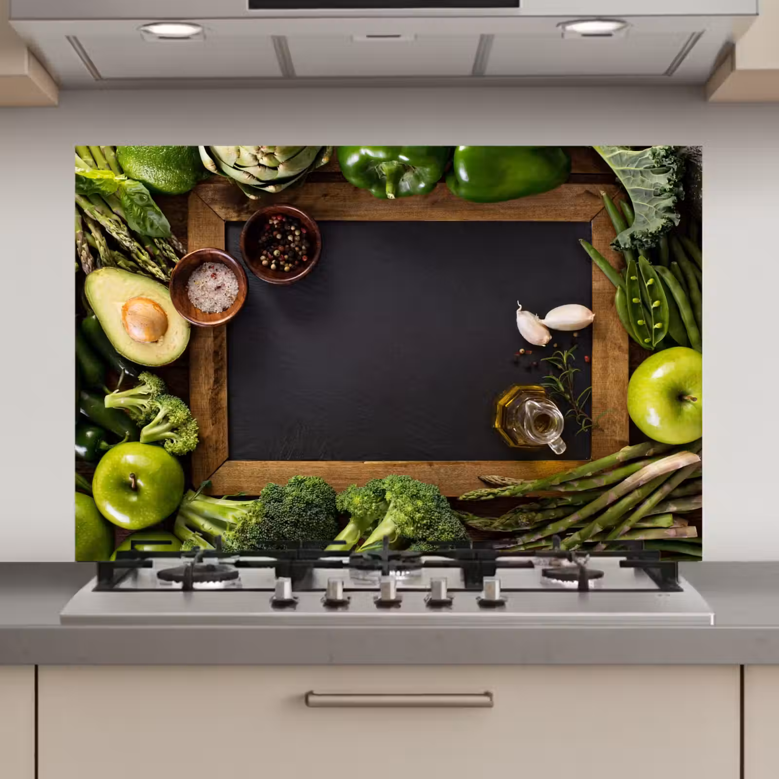 Spatscherm keuken - Fruit - Krijtbord - Groente — 1