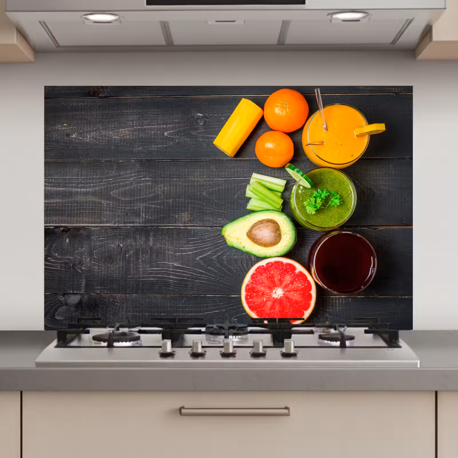 Spatscherm keuken - Fruit - Smoothie - Industrieel - Zomer — 1