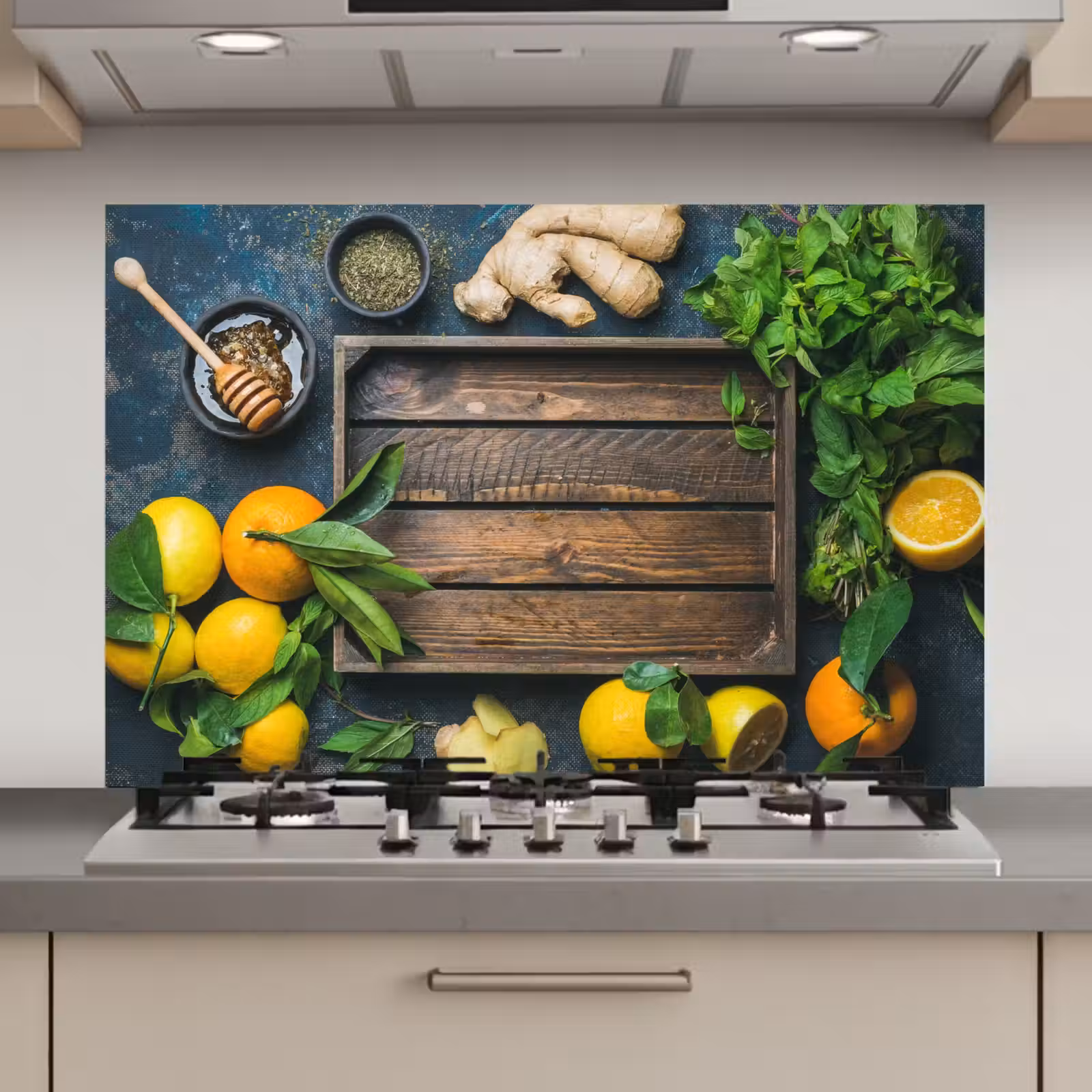 Spatscherm keuken - Fruitkist - Citroen - Fruit — 1