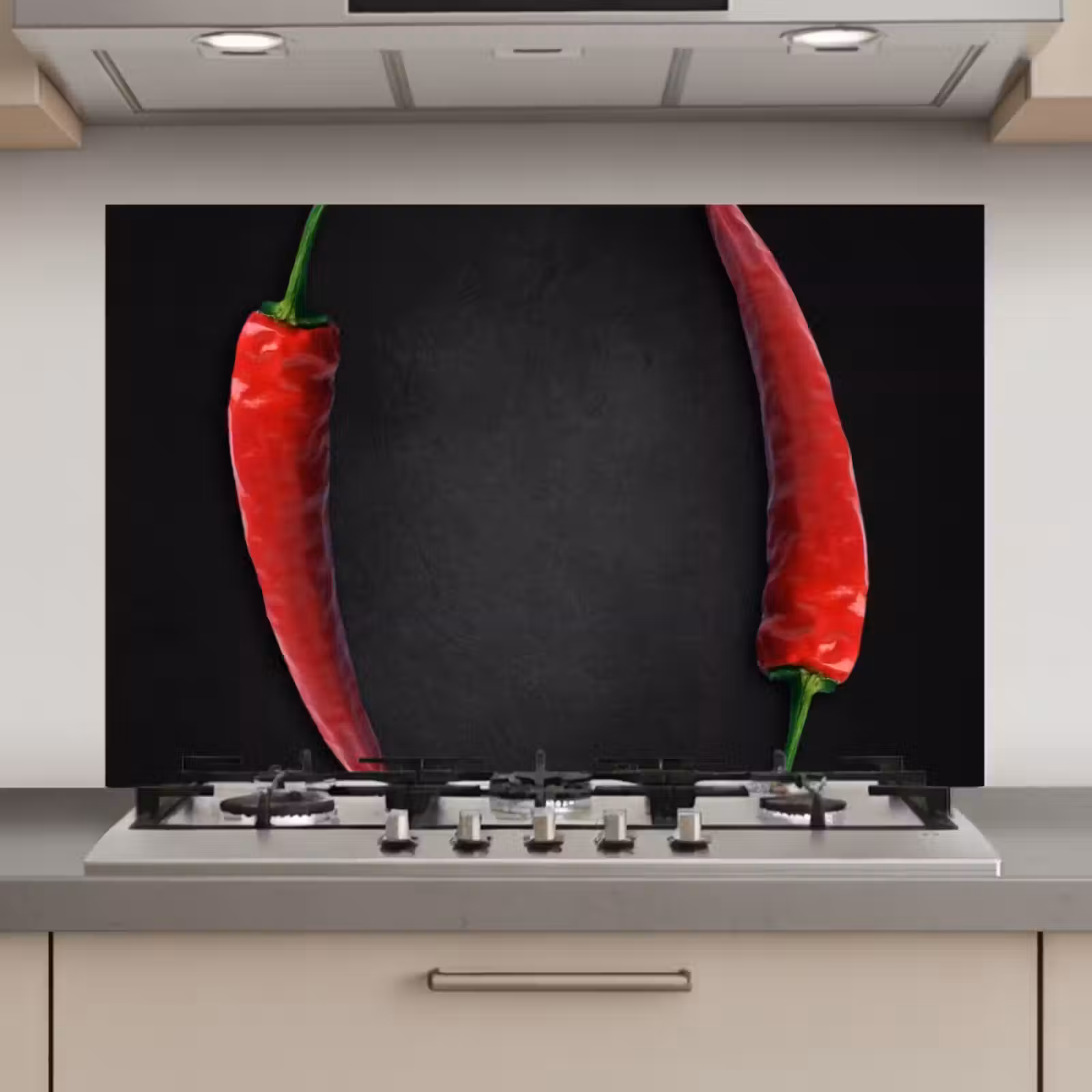 Spatscherm keuken - Dialoog van Pepers — 1