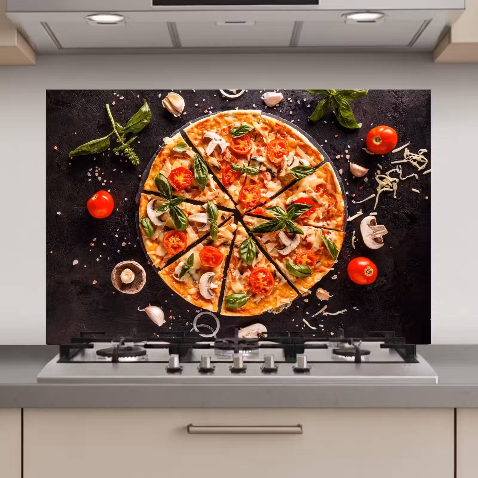 Spatscherm keuken - Mediterraans Feestmaal — 1
