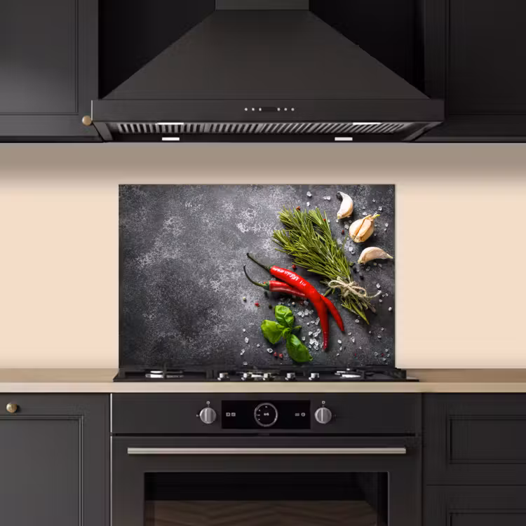 Spatscherm keuken - Contrast in Smaak en Textuur — 2