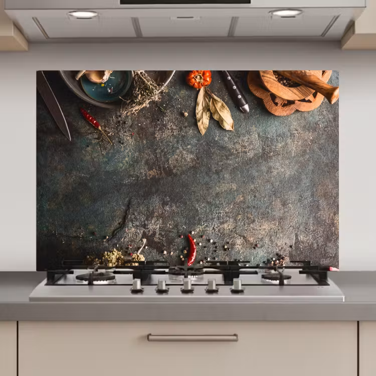 Spatscherm keuken - Culinaire Kunstenaarspalet — 1