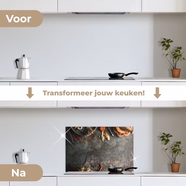 Spatscherm keuken - Culinaire Kunstenaarspalet — 3