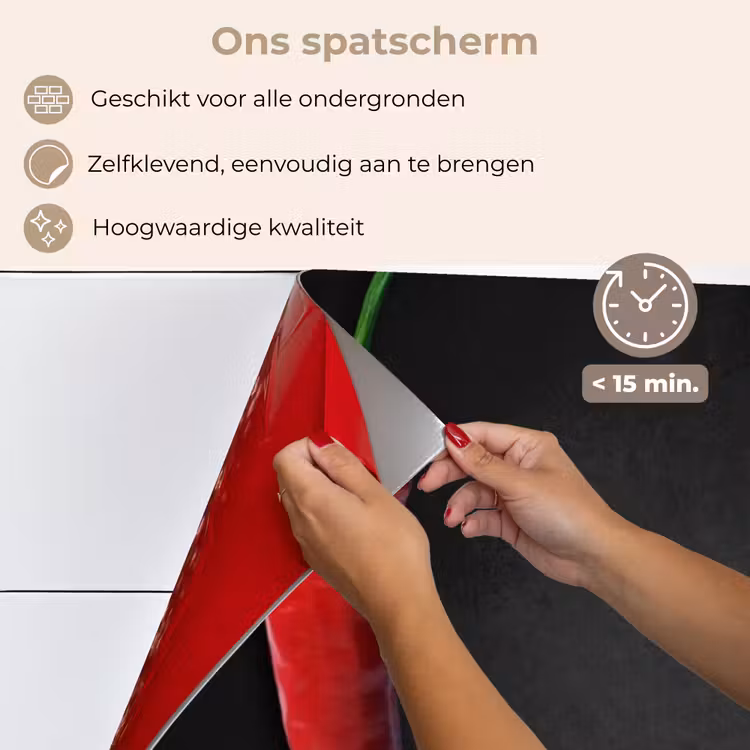 Spatscherm keuken - Dialoog van Pepers — 4